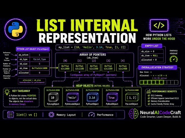 How Python Lists REALLY Work: Internal Representation & Memory Layout