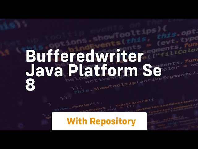 bufferedwriter java platform se 8