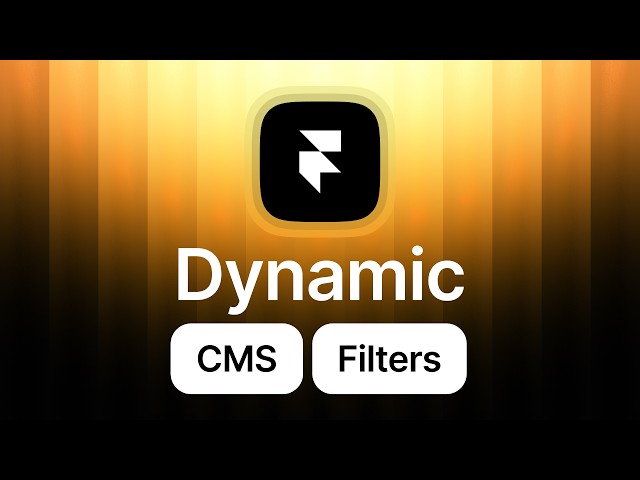 Framer CMS Dynamic Filters | Quick Tutorial