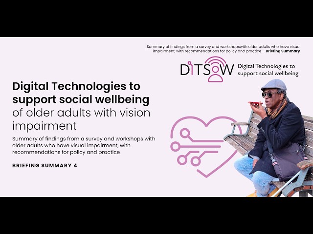 Digital Technologies to support social wellbeing of older adults with vision impairment - Title Page