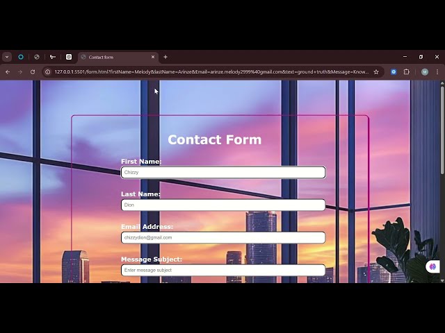 Responsive contact form