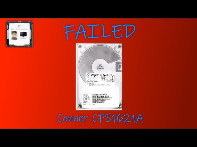Failed Conner/Seagate ST31621A (CFS1621A)