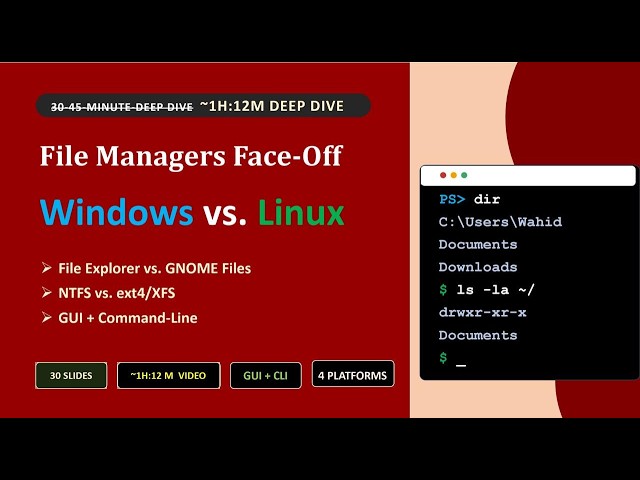 File Managers Face-Off: Windows vs. Linux (File Explorer vs. GNOME Files — GUI + CLI Deep Dive)