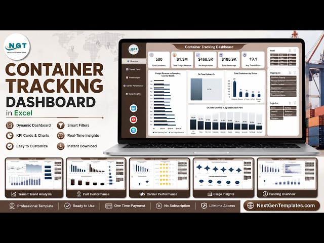 Container Tracking Dashboard in Excel