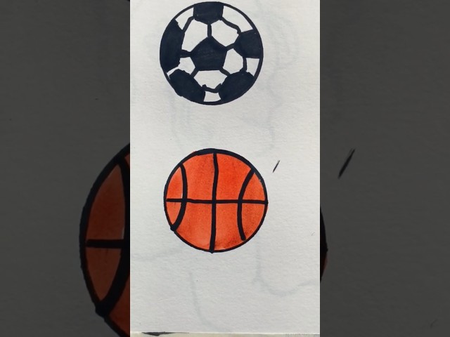 How to Draw Football Step by Step for Kid Tutorial #youtubeshorts #shortsfeed #trending #shorts #art