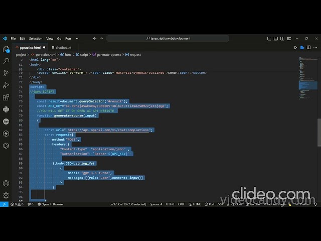 🤖 Learn How to Create Your Own Chat Bot with HTML, CSS, JavaScript, and ChatGPT API! 🚀#website  #pro