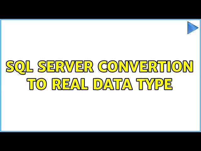 Sql server convertion to real data type