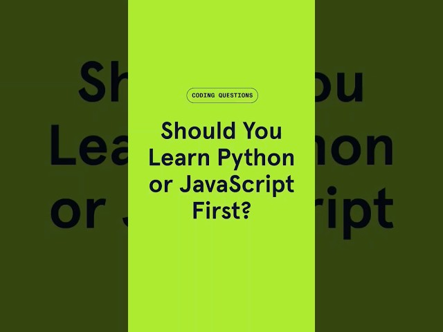 Should you learn #Python or #JavaScript first? It depends on what you want to build.