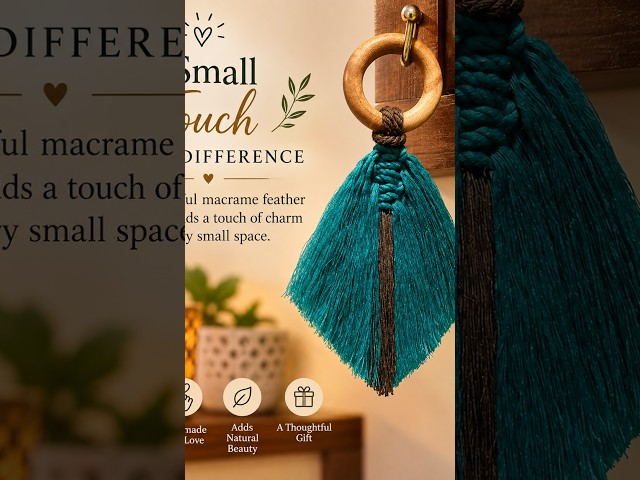 MACRAME FEATHER HANGING
