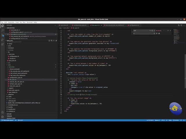 Codecast: Create a RubyGem 37: Write Specs for Die class