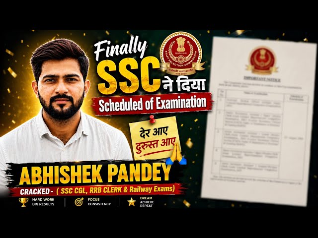 SSC Exams Schedule Notice ✅️ || SSC CGL Tier-1 Exam || Selection Post Exam date || Steno Exam date