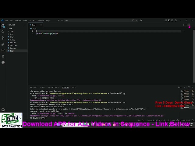 Day- 6  Python Programming for Data Analysis - Loop