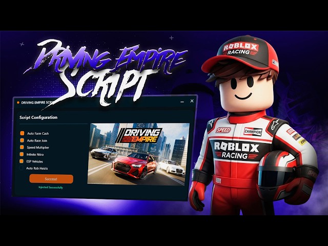 DRIVING EMPIRE SCRIPT! AUTO FARM MONEY, FAST SPEED, ESP & MORE | ios/android/pc 2026