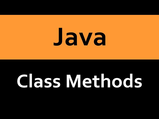 Class Methods in Java