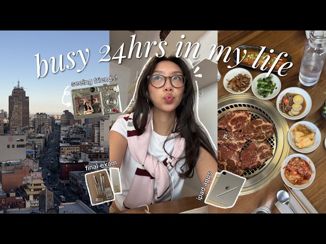 NYC VLOG 🍎 PRODUCTIVE & BUSY day in my life: final exam, being an extrovert, ipad apps & friends