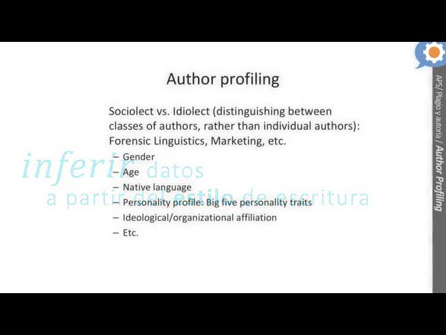 Author Profiling (1/3)