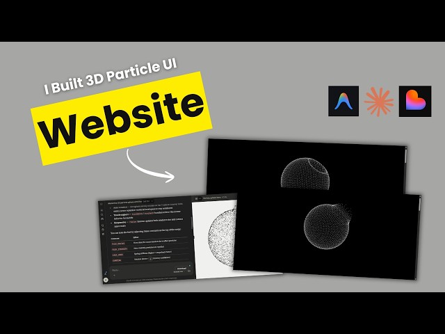 How I Built 3D Particles for My Website Using AI (No Coding)