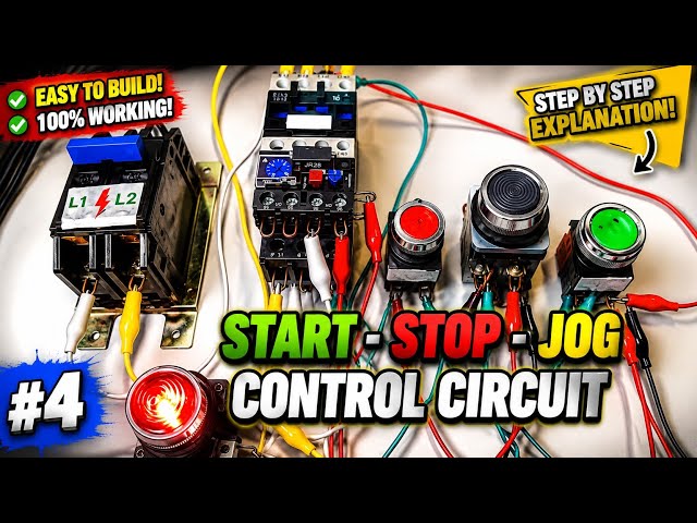 #4 DIRECT-ON-LINE MAGNETIC STARTER WITH JOG CONTROL CIRCUIT | MOTOR CONTROL CONNECTION