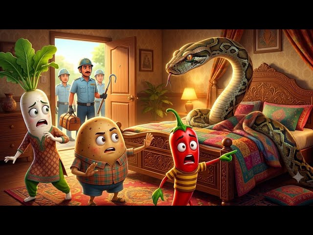 😱 A giant python was hiding inside the new bed! | Mircha saved the whole family 🐍