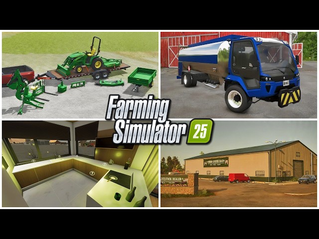 Farm Sim News - JD 3046R w/Attachments, Alma & Iowa Updates, and Farming in Indiana! | FS25