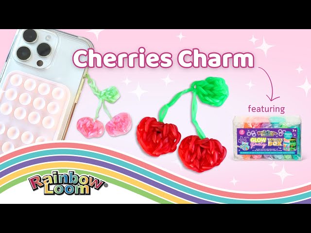 Cherries Charm + Phone Dangle Rainbow Loom Tutorial by Angelynn (TutorialsByA™) - Intermediate Level