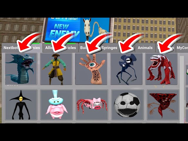 Nextbots in playground mod updated new hand vortex pirate cleark animal hospital 😱 chasing nextbots🔥