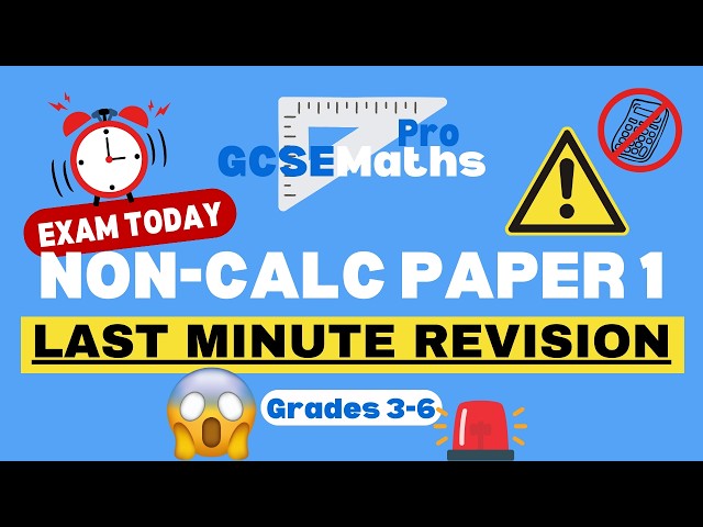 Watch This Before Your GCSE Maths Non-Calc Exam! Final Revision Maths Non-Calculator Paper 1 2026