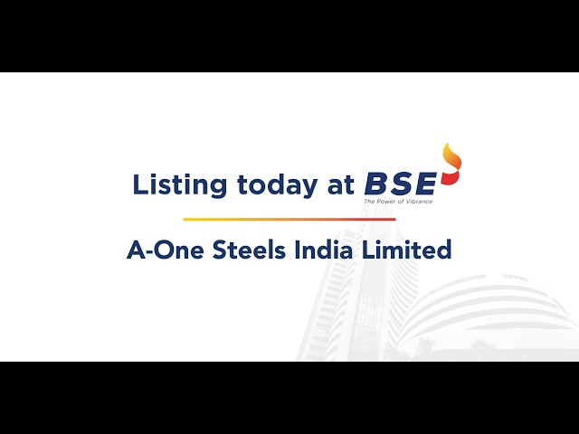 Ceremonia de cotización de A One Steels India Limited en la BSE