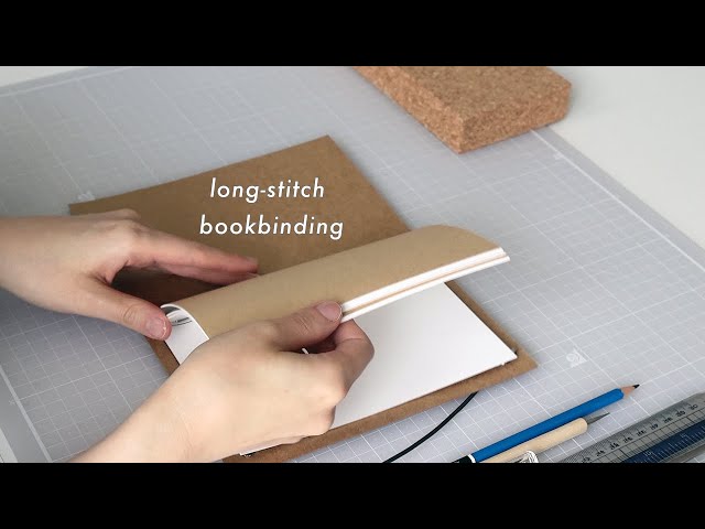 Long-stitch bookbinding | simple bookbinding (no music, no talking)
