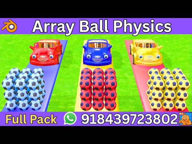 Array Ball Physics in Blender | how to make animal crossing fountain video in blender