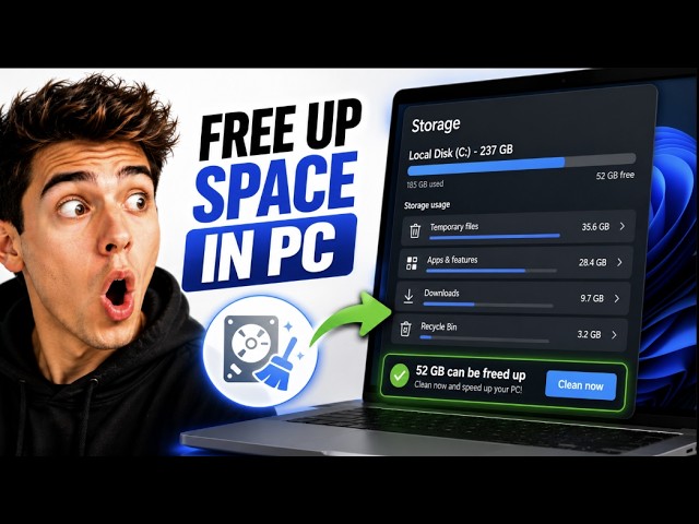 How To Free Up Space In PC Windows 11: Ultimate Storage Cleanup Guide & Disk Optimization (2026)!