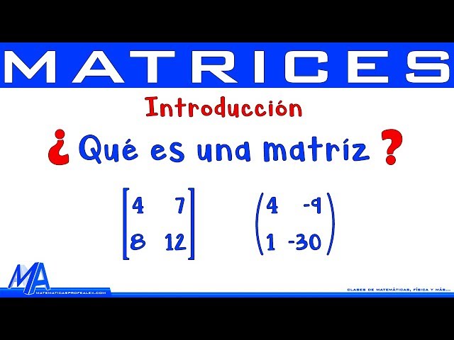 Matrices Introduction | Basic Concepts