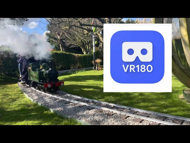 3D Virtual Reality video VR180 of a small steam garden railway in Norfolk UK