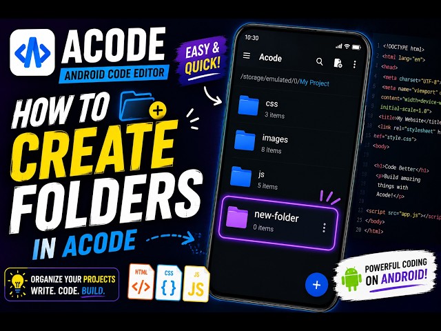 How to Create Folders in Acode | Acode Android Tutorial