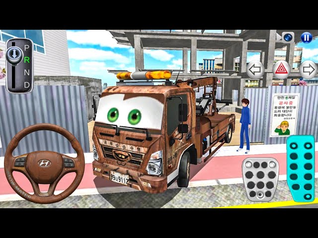 New Tow Mater Truck Construction in Parking Garage - 3D Driving Class Simulation - Android Gameplay
