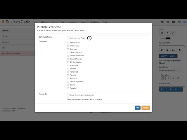 Share Certificates on CertificateCreator com Tutorial