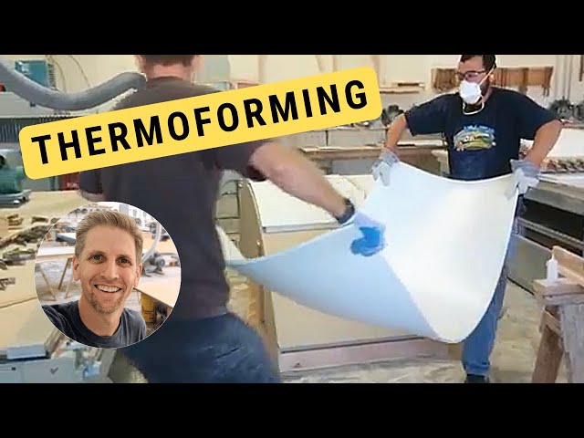 Thermoforming a Corian Solid Surface Panel onto a Curved Buck