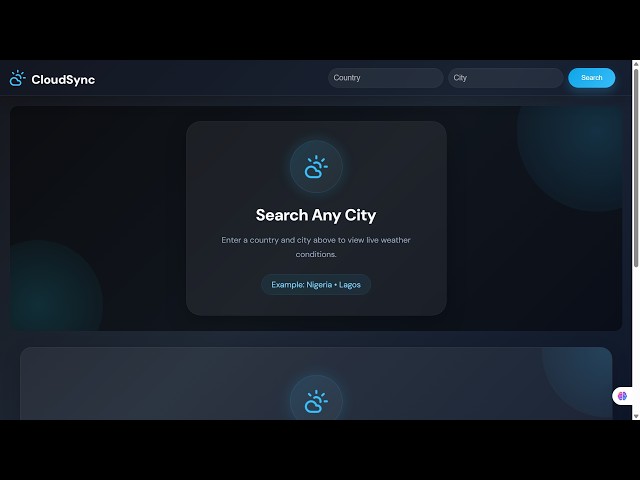 I Built a Beautiful Weather App in React | CloudSync
