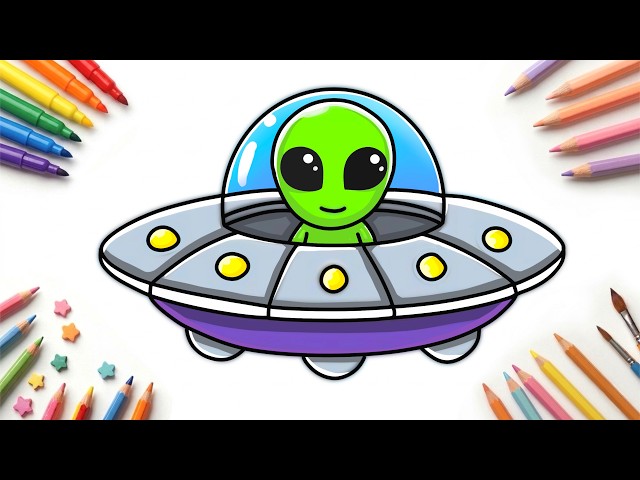 How To Draw Cute Alien | Kawaii Art Tutorial
