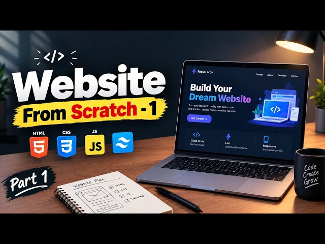 4 Minute Me Apni Pehli Website Banaye! | Complete HTML & CSS Course for Beginners
