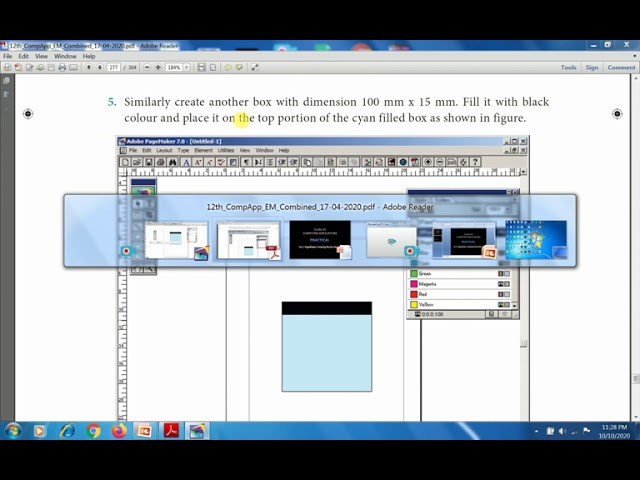 #12thComputerApplications Practical Ex.2- PageMaker Creating Notice Board