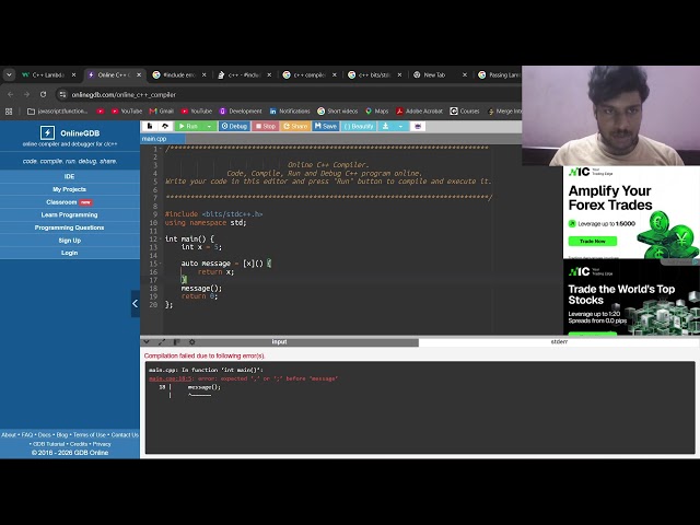 Learning C++ from Scratch | Day 23 | Coding livestream | Lambda functions