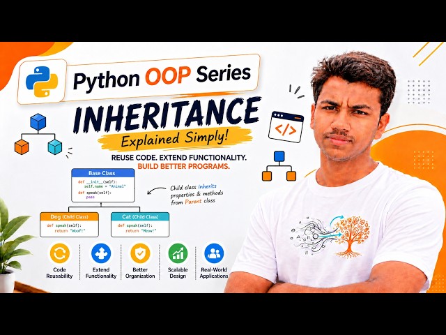 Python Inheritance Explained | Parent & Child Class, Method Overriding & super() | Python OOP|TAMIL