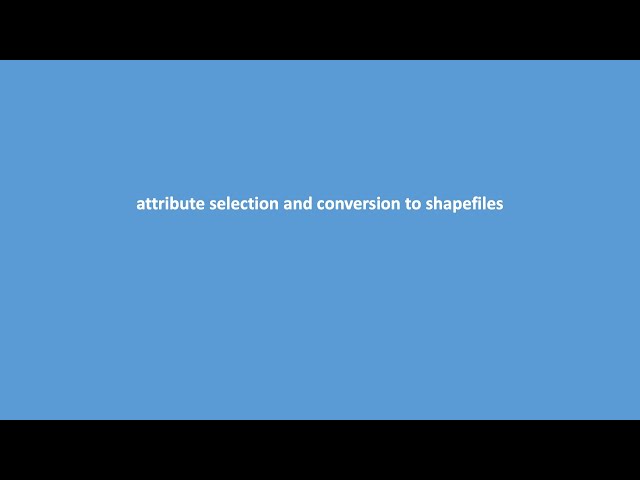 Spatial attribute analysis and selection