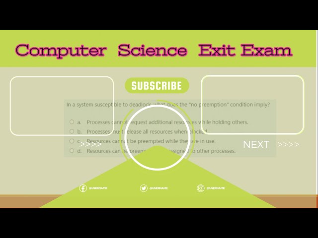 Exit exam for computer science|computer science exit exam questions