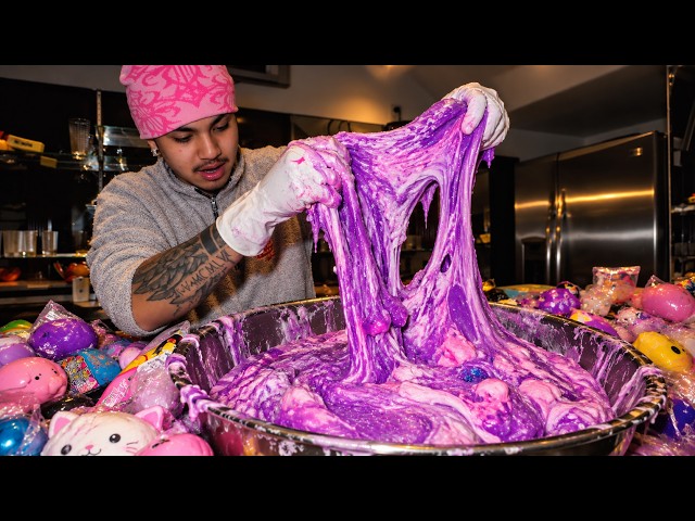I made SLIME out of Viral SQUISHIES!