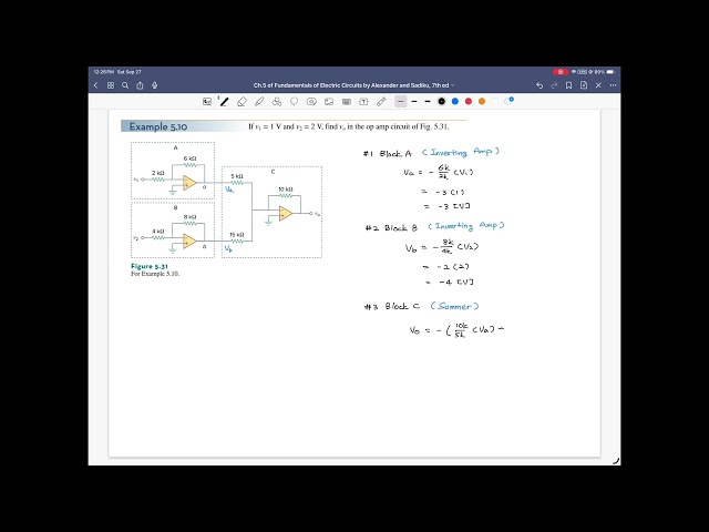 Example 5.10, Fundamentals of Electric Circuits, 7th ed, by Charles Alexander, Matthew Sadiku