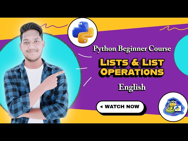 List And List Operations | Lecture 26 | Python Tutorial For Beginners