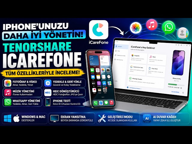 📱 iPHONE KULLANANLARIN BİLMESİ GEREKEN PROGRAM! | Tenorshare iCareFone