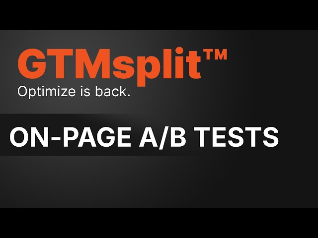 How to create on-page A/B tests in GTMsplit™ (no-code JS variations)